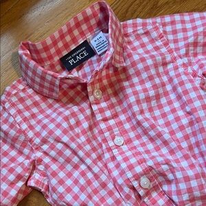 The Children's Place Pink and White Checkered Bodysuit